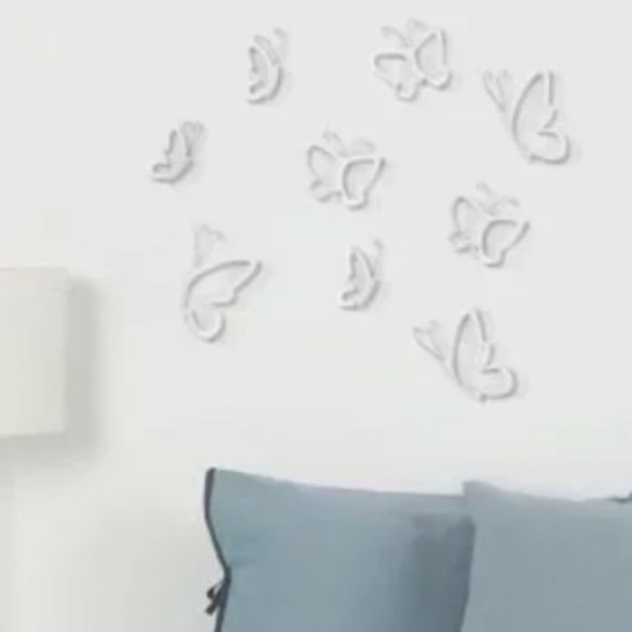 Butterflies Monarchy Wall Decor Set of 9 New - Picture 1 of 4